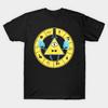 Men Black Print T-shirt Super Large TShirt Bill Cipher Gravity Falls White Background No-Cut Transfer Paper Print Cotton Tshirt