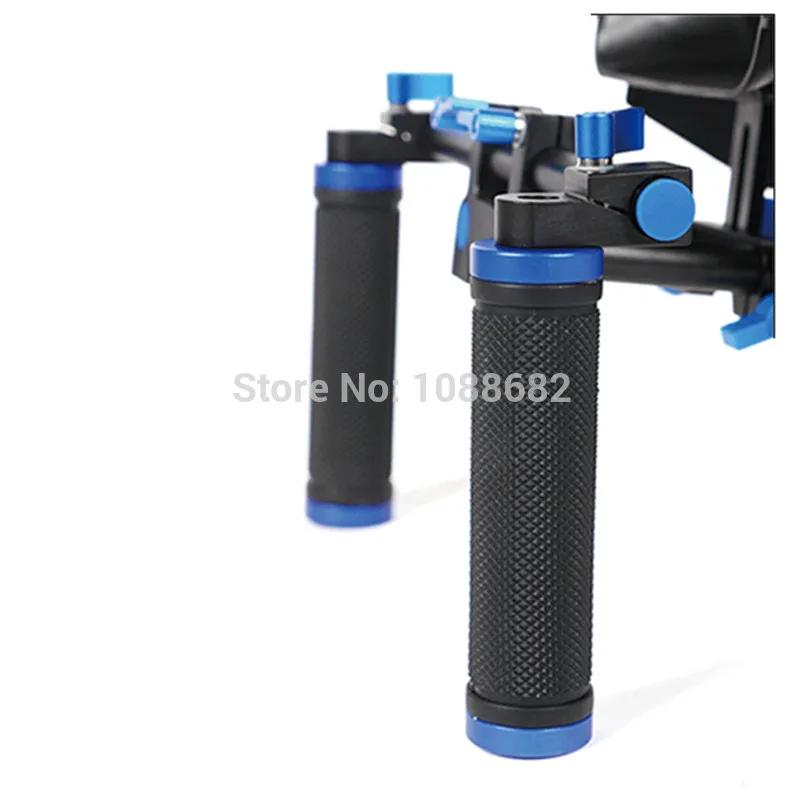 Aluminum Alloy Camera Cage Kit Hand Grip Handle Clamp with 15mm Rod Holder for Canon 5D 700D 650D For Nikon DSLR Movie Make Kit