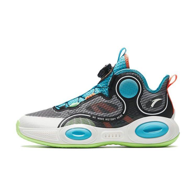 Anta Shape 3 Non-Slip Low-Top Kids Basketball Shoes Kids Sneaker Black Blue 312331102-2