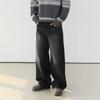 2024 Autumn Men's Retro Washed Jeans: Loose Straight-Leg Streetwear Pants
