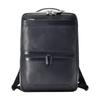 Backpack Genuine Leather Waterproof Water Repellent Leather Business Backpack Bag Slim Commuting Zipper Silver Black Dark [Leather Laboratory] Men's