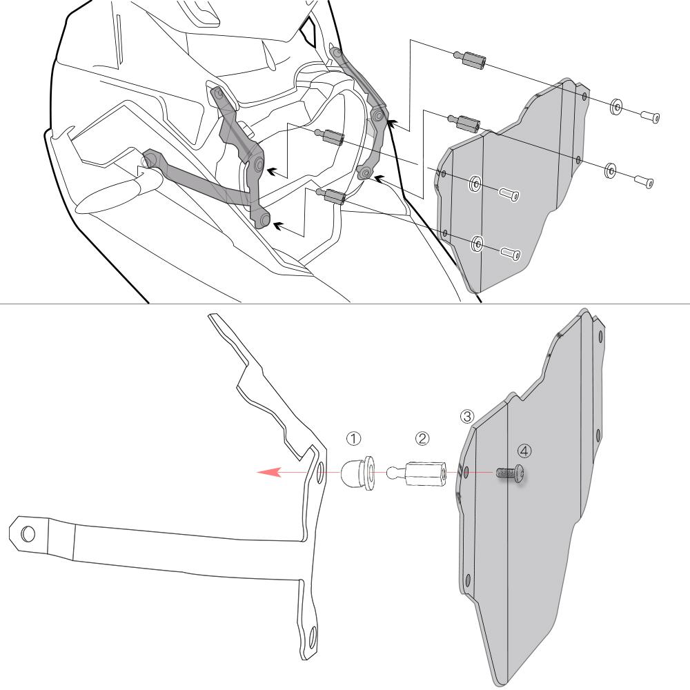 For BMW R1200GS Adventure R1200GS ADV 2023 Front Headlight Grille Cover Protector 2013 2014 2015 2016 2017 2018 R 1200 GS