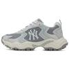 New MLB New York Yankees Breathable Lightweight Height Increasing Low Top Chunky Sneakers Unisex Dark Gray 3ASHC055N-50GRS