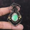 Variscite Pendant Copper Wire Wrapped Pendant Gemstone Jewelry Handmade Pendant Unique Copper Wire Wrap Jewelry Stylish Pendant Gift For Mom