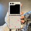 Little Love Heart Transparent Case For Samsung Galaxy Z Flip6 Flip5 Flip4 Folding Hard Phone Cover For Samsung Z Flip 6 5 4 3 5G