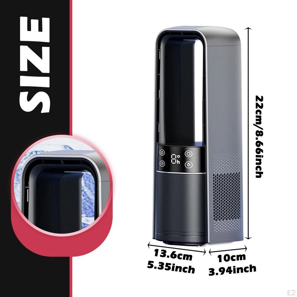 Bladeless Desk Fan Personal Cooling with Timing Function Air Portable Conditioner for Office