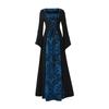 Women Vintage Retro Gothic Long Sleeve Hooded Dress Long Gown Dresses