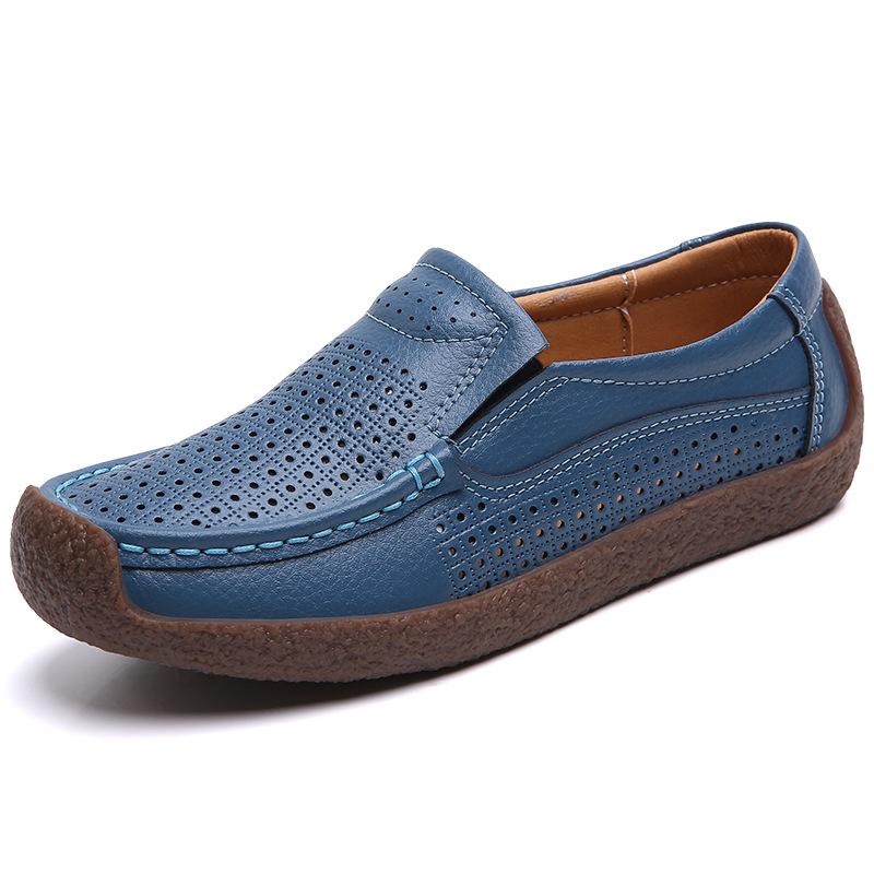 Women's Flat Shoes Versatile Women's Loafers Spring Soft Sole Casual Shoes Plus Size Genuine Leather Women's Shoes