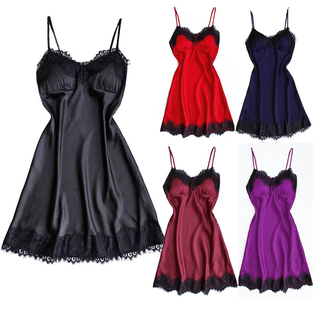Women Sexy Lace Lingerie Nightwear Underwear Robe Babydoll Sleepwear Dress