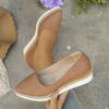 Casual Shoes for Women Heeled Shoes Ladies Wedge Heels Retro Women Pumps Deep Mouth Platform Pumps Office Women Shoes2025