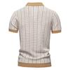 Gant 2025 Summer Embroidered New Men's Short Sleeve Knitted Polo Stripe Fashion Business Polo Shirt for Men