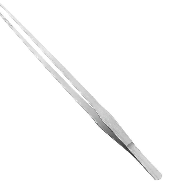 38cm Stainless Steel Aquarium Tweezers-Multipurpose Straight&Curved Forceps for Aquascape, Planting-Essential Fish Tank Tools