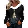 Long Sleeve Shirts For Women Cute Tops Christmas Prints Tees Blouses Casual Plus Size Basic Tops Pullover