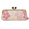 Goshiki Japanese Flower Series Horizontal Pouch with a Sakura Goshiki Horizontal Clasp Pouch with a Sakura [Maeda Senko] Hanpu-do 6.3-inch Motif.