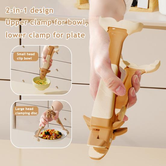 Anti-Scalding Clip Non-Slip Kitchen Tongs Heat-Resistant Plastic Utensil for Bowls And Baking Pans Whale Design Pot Gripper Multi-Purpose Cooking Tool