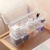 5 Grids Large Clear Plastic Cable Organizer Box Compartment Storage Case Wires Batteries Office School Home Desk Accessories