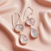 Natural Rose Quartz Gemstone 925 Sterling Silver Jewelry Handmade Earrings 1.88" EE-73-25