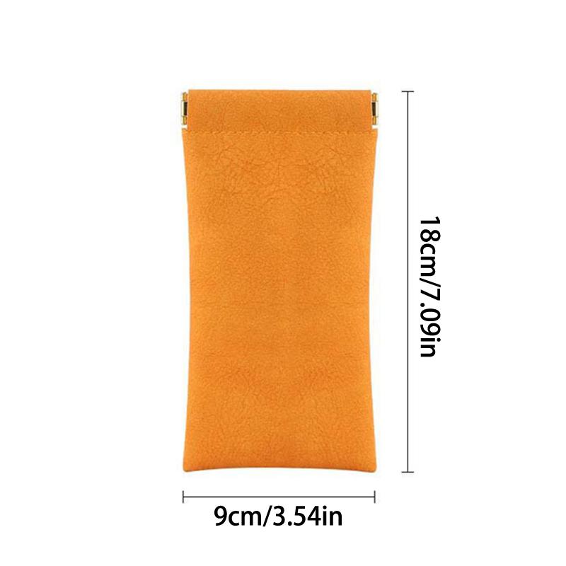 Pu Leather Glasses Storage Bag Automatic Closed Sunglasses Case Waterproof Pouch Glasses Protective Cover Eyewear Storage Bag