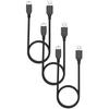 Cables for Nikon - Phonillico - Set of 3 - MINI USB/USB 2.0 - 1 Meter - Black