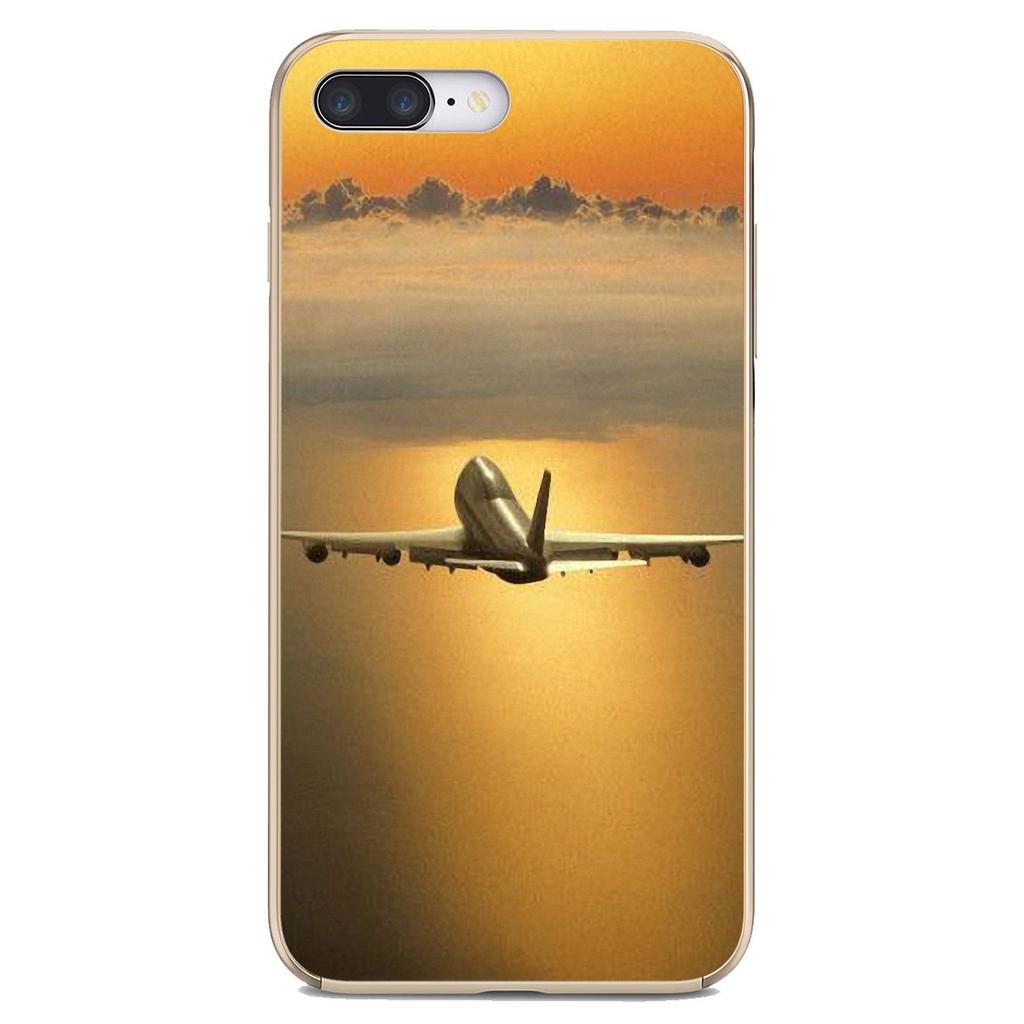 TPU Shell Covers For Oppo Realme 6 7 7i 6i C3 For Xiaomi Poco F3 F2 M3 Pro HTC U11 U12 Plus Plane With Sunset Glow Theme Poster