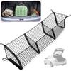 Three Pocket Cargo Net Mesh Storage Cargo Trunk Organizer Car SUV Pickup Truck Bed Black Net Auto Storage Organizer Trunk Net