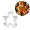 2Pcs Gingerbread Cookie Cutter Stainless Steel Biscuit Cutter Mold Christmas Cake Fondant Pastry Mould Xmas Kitchen Baking Tools