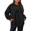 HNXC Women's Fashion Casual Solid Color Print Long Sleeve O-Neck Hoodies & Sweatshirts