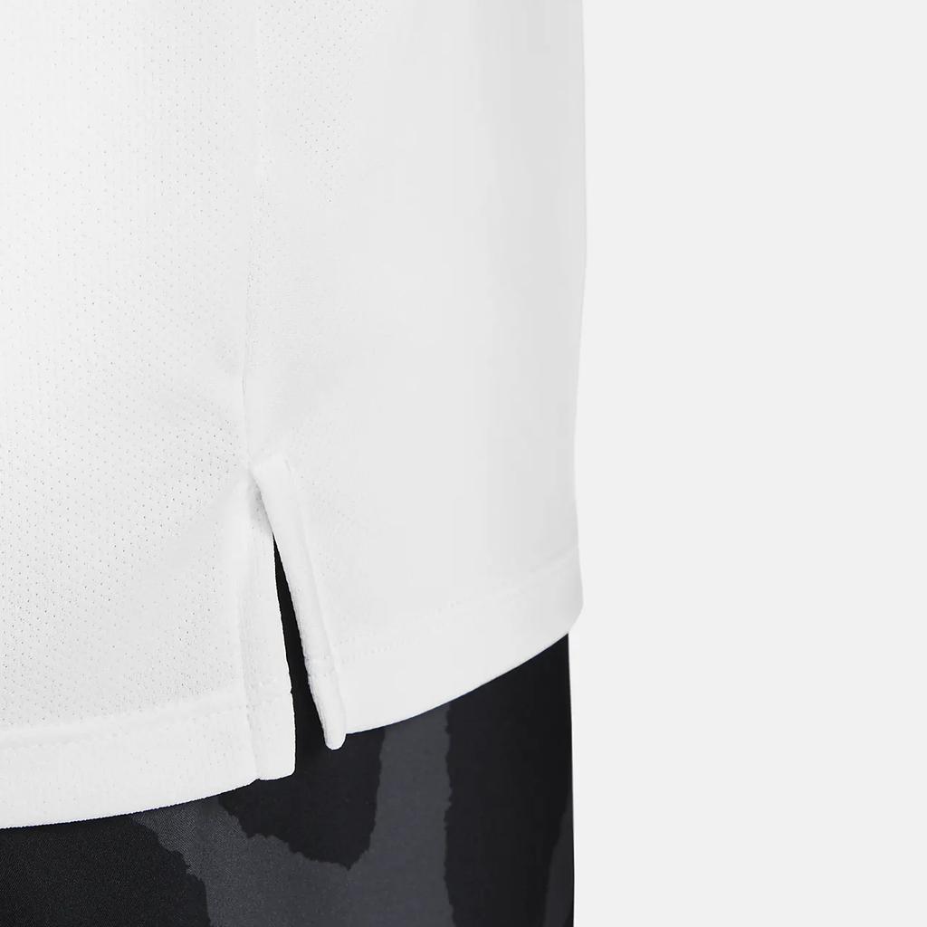 Nike Dri-FIT Miler Solid Logo Crew Neck Loose Tank Top Men Tops White DV9322-100