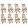 Day and Night - Day and Night Folding Garden Chairs 8 Units and Cushions Solid Acacia Wood