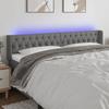 VidaXL LED Headboard Bedroom Furniture Double Bed Accessory Head of Bed Frame Interior Dark Grey 3123595