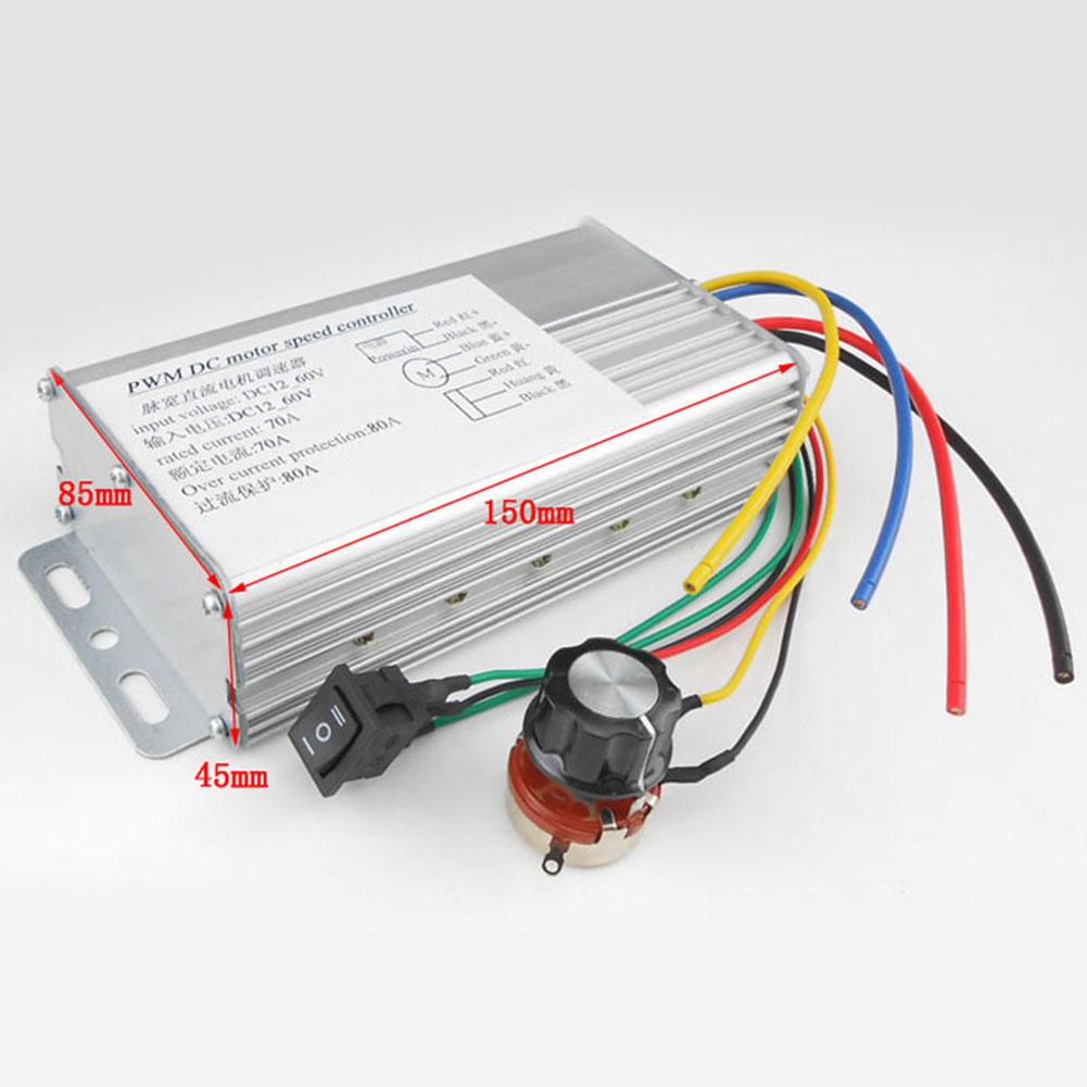 DC 10-60V Brushed Motor Controller DC Motor PWM Speed Regulation Brushed Controller Motor Governor Reverse Switch
