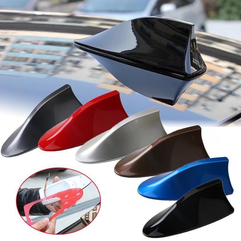 Car Shark Fin Antenna Fin Shape Auto Roof Aerial No Drilling Radio FM/AM Signal Vehicle Accessories Universal for Most Car Water