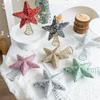 1Pc Sequin Foam Star Christmas Tree Topper Party Room Ornament Decoration for The Top of Xmas Tree