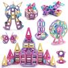 AOMIKS 165pcs Magnetic Toys Magnetic Blocks Magnetic Blocks Educational Toys Building Blocks 3D Infants Kindergarten Nursery School Elementary School