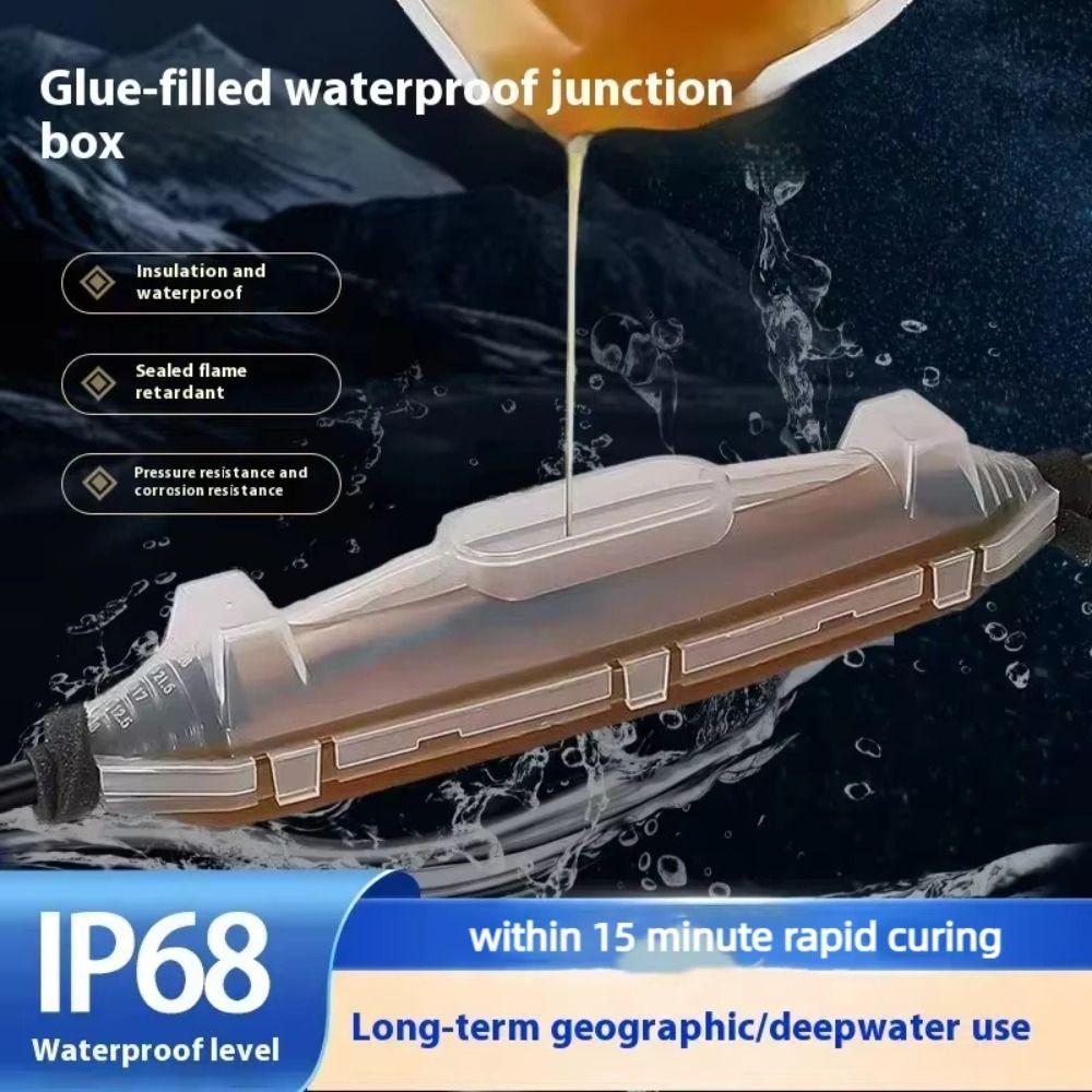 PP Waterproof Junction Box Seal Outdoor Junction Box Glue Filled Junction Box  Underwater Use