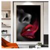 Painting Women Portrait Scandinavia Posters and Prints Wall Art Pictures For Living Room Sofa Black and White Lip Cuadros Canvas