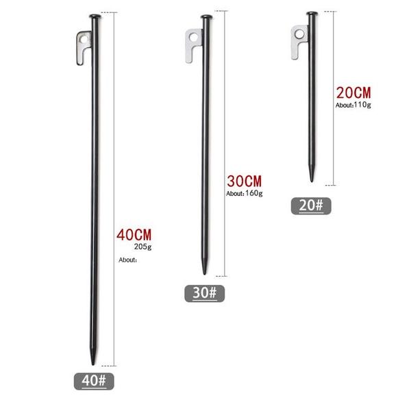 Tent Nails Kit Travel Camping Tent Pegs Steel Stakes Durable Hammock Accessories Hiking Nail High Strength Steel Ground Nail Outdoors Sunshade
