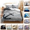 New Anchor Bedding Set Deluxe Duvet Cover 2/3 Pieces DE135 * 200 Single/Double Boys' Room Deluxe Home Decoration