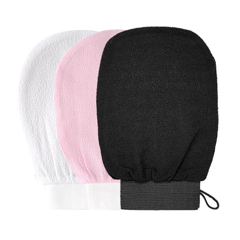 Отшелушивающие перчатки для спины, скраб для омертвевшей кожи, массажные перчатки для лица, прочные многоцветные полотенца для глубокого очищения тела для душа