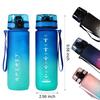 Large Capacity Frosted Gradient Plastic Water Bottle with High Aesthetic Value, Outdoor Sports and Fitness Water Bottle, Direct