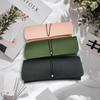 Fashion Foldable Buckle Drawstring Soft Pure Color Sunglasses Box Pvc Leather Glasses Case Bag Eyeglasses Storage Pouch