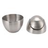Desktop Trash Can Stainless Steel Egg Shape Mini Countertop Waste Bin with Swing Lid for Bathroom