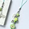 Cute Sweet Green Apple Star Bow Beads Keychain Pendant Mobile Phone Strap Lanyard Backpack Charm Bag Hanging Ornament Girly Gift