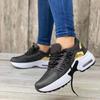 2024Ladies Sneakers Lace Up Wedge Heel Vulcanized Shoes Thick Sole Air Cushion Casual Shoes Large Size  Women's Shoes