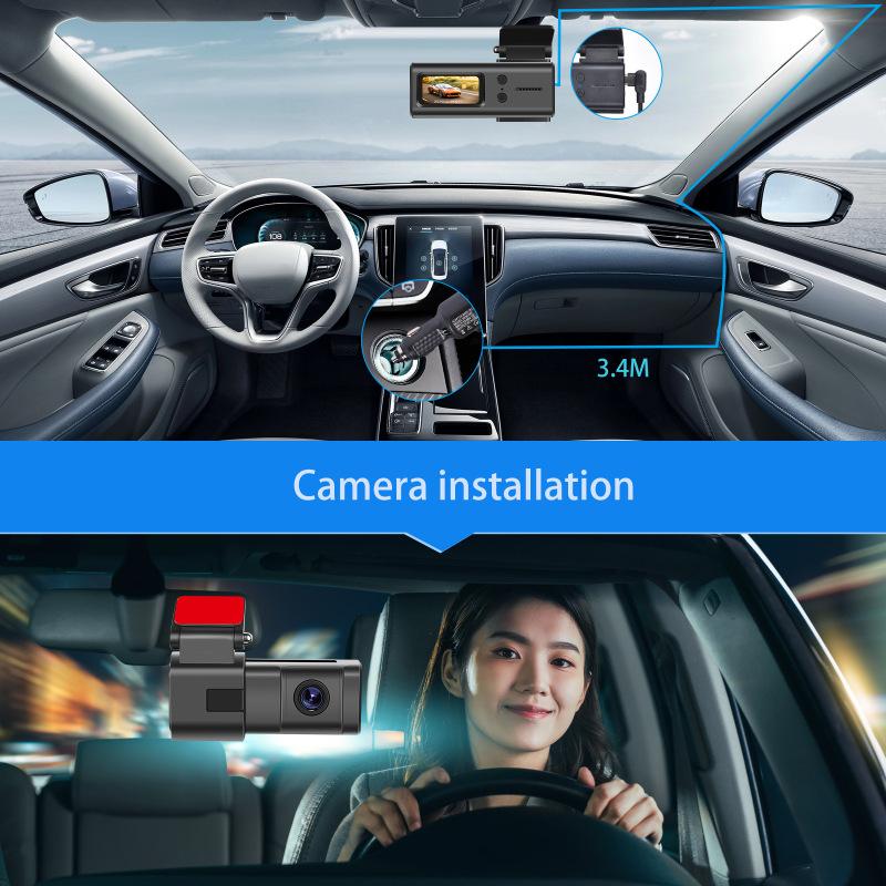 Dash Cam WiFi Car Camera 1080P Dash Camera 1.5 Inch Super Night Vision Loop Recording G-Sensor 150° Wide Angle WiFi APP Support