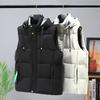 Down Cotton Waistcoat Men's Autumn and Winter Cotton Shoulder Hooded Men's Waistcoat Warm Vests