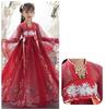 Chinese Hanfu Red Girls' Casual  Dress