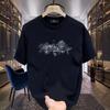High-end American Fashion Brand Short Sleeve T-shirt Men 2025 Summer New Crewneck Printed T-shirt Loose Casual Top