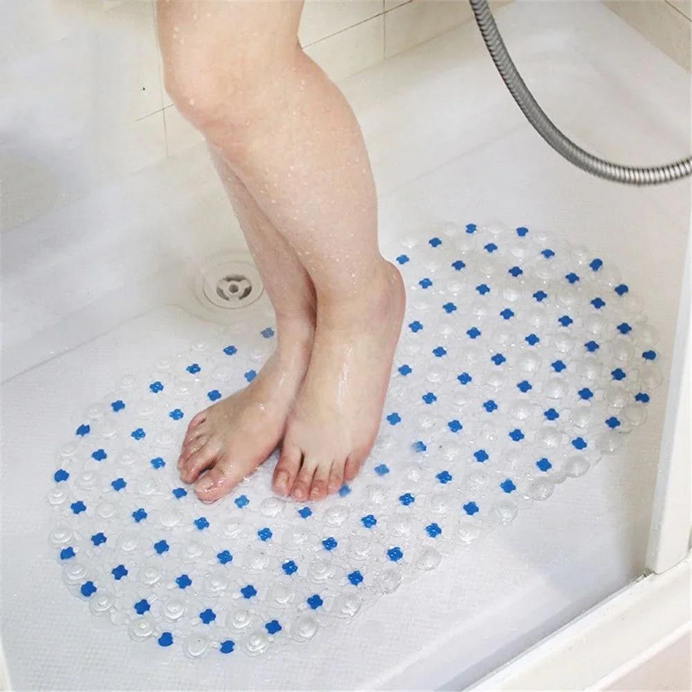 1PC PVC Anti-skid Bath Mats Soft Shower Mat Massage Mat with Suction Cup Non-slip Bathtu Bath Mat Bathroom Accessories