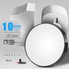 10x Magnifying Portable 8.8cm Round Makeup Mirror with Suction Cup for Bathroom